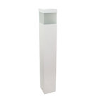 KIT 3X Poste luminária jardim balizador 50cm E27 branco + LED