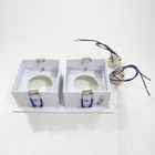 KIT 3X Spot Duplo Embutir Recuado Flat Orientável Gu10 Par16