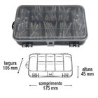 Kit 400 Rebites + Estojo Organizador Dupla Tampa + Brocas