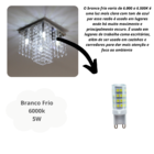 Kit 40 Lâmpadas De Led G9 5w Branco Frio(6000k) P/lustres E A