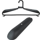 Kit 40 Ombreiras Para Cabide Resistentes Plástico Pretas Lava