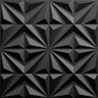 Kit 40 Placas 3d Pvc Preto Decoração Revestimento Premium De