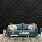 Kit 40 Placas 3d Pvc Preto Decoração Revestimento Premium De