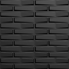 Kit 40 Placas 3d Pvc Preto Decoração Revestimento Premium De