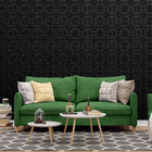 Kit 40 Placas 3d Pvc Preto Decoração Revestimento Premium De