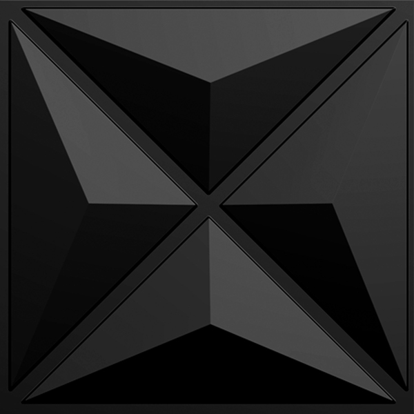 Kit 40 Placas 3d Pvc Preto Decoração Revestimento Premium De