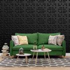 Kit 40 Placas 3d Pvc Preto Decoração Revestimento Premium De