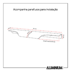 Kit 40 Puxadores Para Móveis Wave Cava Alumínio Titânio 180mm