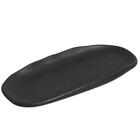 Kit 40 Travessas Oval Mini 16,5x8cm Rasa Cerâmica Preto Buffe