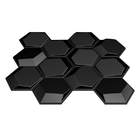 Kit 42 Placas 3d Pvc Preto Decoração Revestimento Premium De