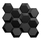 Kit 42 Placas 3d Pvc Preto Decoração Revestimento Premium De