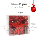 Kit 44 Peças Enfeites Natalinos Variados P/ Árvore De Natal V
