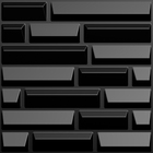 Kit 44 Placas 3d Pvc Preto Decoração Revestimento Premium De