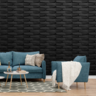 Kit 44 Placas 3d Pvc Preto Decoração Revestimento Premium De