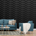 Kit 44 Placas 3d Pvc Preto Decoração Revestimento Premium De