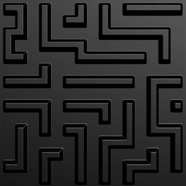 Kit 44 Placas 3d Pvc Preto Decoração Revestimento Premium De