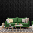 Kit 44 Placas 3d Pvc Preto Decoração Revestimento Premium De