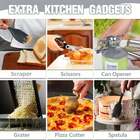 Kit 44 Utenslios De Cozinha Silicone E Madeira Antiaderente P