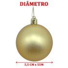 Kit 45 Bolas Enfeite Natalino Árvore De Natal Gliter Dourada