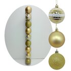 Kit 45 Bolas Enfeite Natalino Árvore De Natal Gliter Dourada