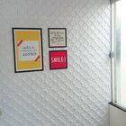 Kit 45 placas em pvc poliestireno revestimento 3d teto e pare