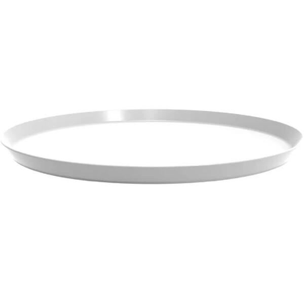 Kit 48 Bandejas Para Servir 28cm Brancas Redondas Crippa Bar