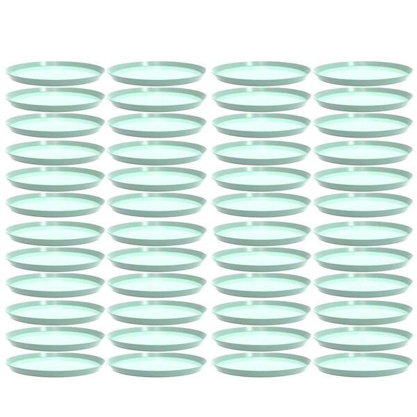 Kit 48 Bandejas Redondas 34cm Verde Menta Buffet Crippa Bubbl