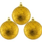 Kit 48 Bolas Enfeite Árvore Natal Dourada Glitter 4,8cm