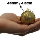 Kit 48 Bolas Enfeite Árvore Natal Dourado Glitter 4,8cm