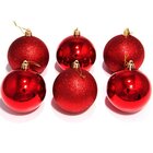 Kit 48 Bolas Vermelhas Enfeite Natalino Árvore Natal 50mm