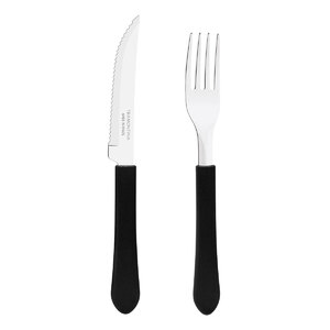 Foto de Kit 48 Peças Faqueiro Jogo De Talheres Inox Leme Tramontina