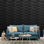 Kit 48 Placas 3d Pvc Preto Decoração Revestimento Premium De