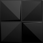 Kit 48 Placas 3d Pvc Preto Decoração Revestimento Premium De