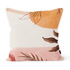 Kit 4  Capas De Almofadas Decorativas Own Abstrata E Folhas -