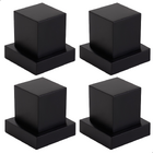Kit 4 Acabamento De Registro Quadrado Padrão Deca Preto