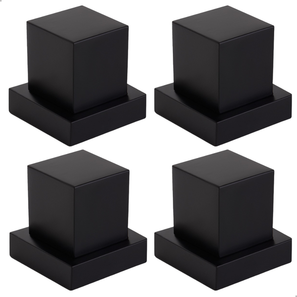 Kit 4 Acabamento De Registro Quadrado Padrão Deca Preto