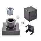 Kit 4 Acabamento De Registro Quadrado Preto/black 1/2 Ou 3/4