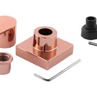 Kit 4 Acabamento Para Chuveiro Alavanca Quadrado Rose Gold Br
