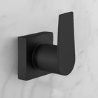 Kit 4 Acabamento Para Chuveiro Quadrado Alavanca Preto Fosco