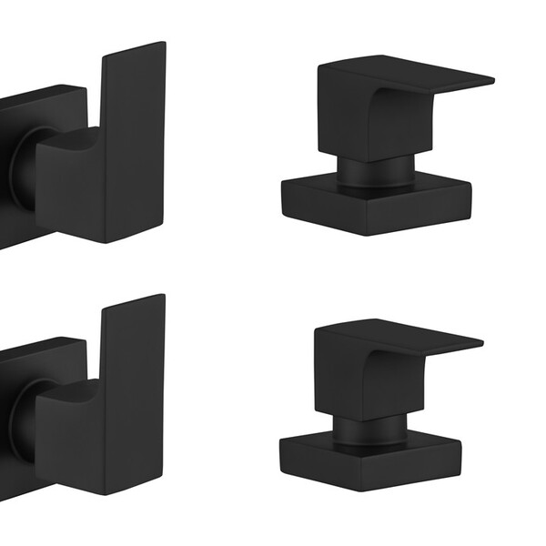 Kit 4 Acabamento Para Registro Chuveiro Quadrado Alavanca Pre