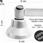 Kit 4 Acabamento Registro Metal Alavanca Padrão Deca Cromado