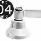 Kit 4 Acabamento Registro Metal Alavanca Padrão Deca Cromado