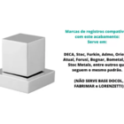 Kit 4 Acabamentos P/ Registro Quadrado 1/2 - 3/4 Padrão Deca