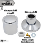 Kit 4 Acabamentos Para Registro C40 Abs Cromado Padrão Deca
