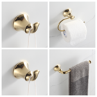 Kit 4 Acessórios Dourado Brilhante Para Banheiro Lavabo