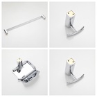 Kit 4 Acessórios Para Banheiro Cromado Brilhante