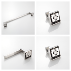 Kit 4 Acessórios Para Banheiro Em Aço Inoxidável Polido Brilh