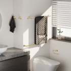 Kit 4 Acessórios Para Banheiro Lavabo Bronze Antigo Retro