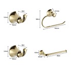 Kit 4 Acessórios Para Banheiro Lavabo Bronze Antigo Retro