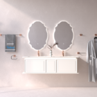 Kit 4 Acessórios Para Banheiro Lavabo Rose Com Preto